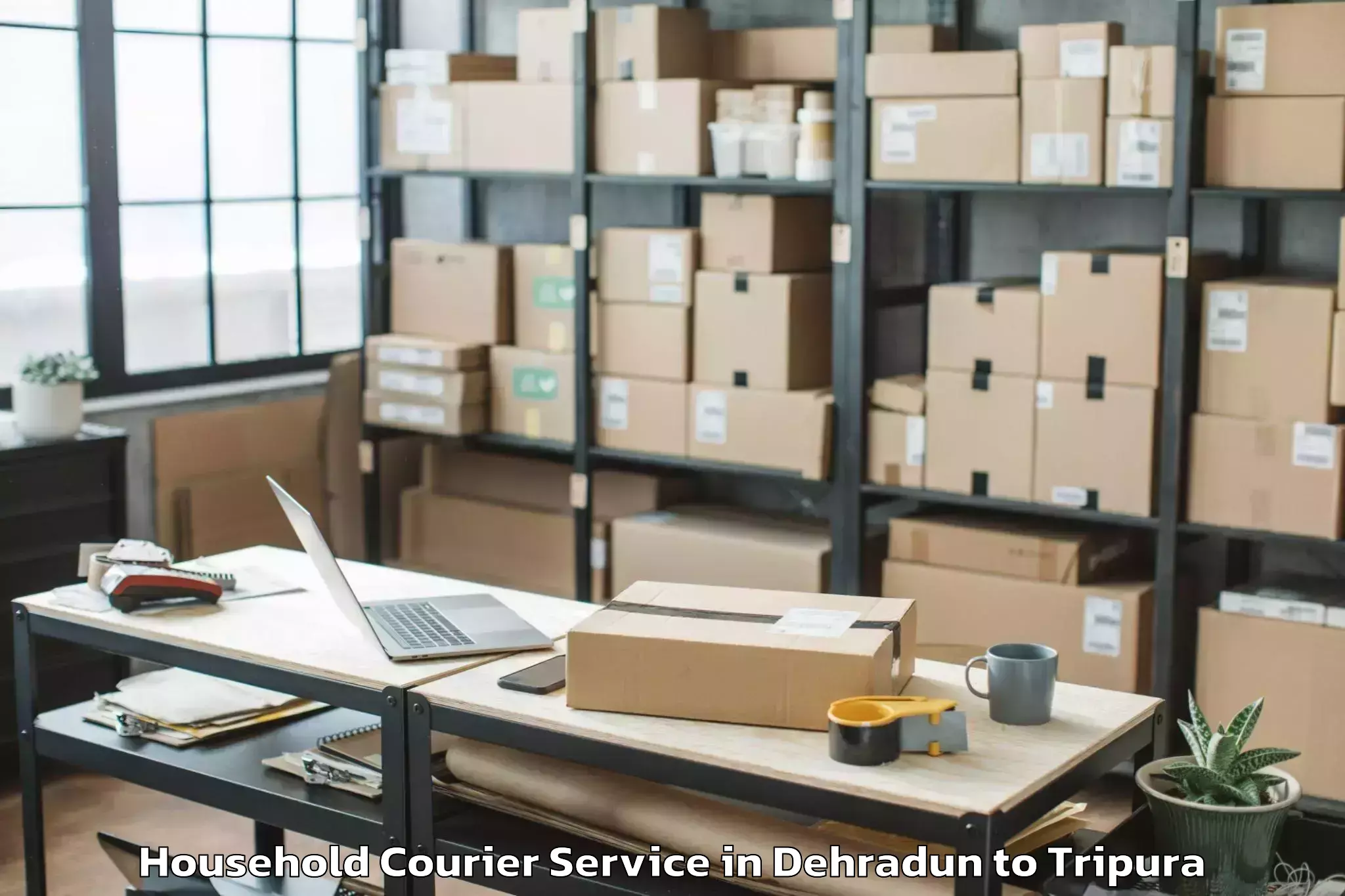 Easy Dehradun to Ambassa Household Courier Booking